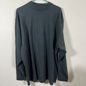 NWOT Men's Premium Black Long Sleeve Shirt Medium YZY Gap
